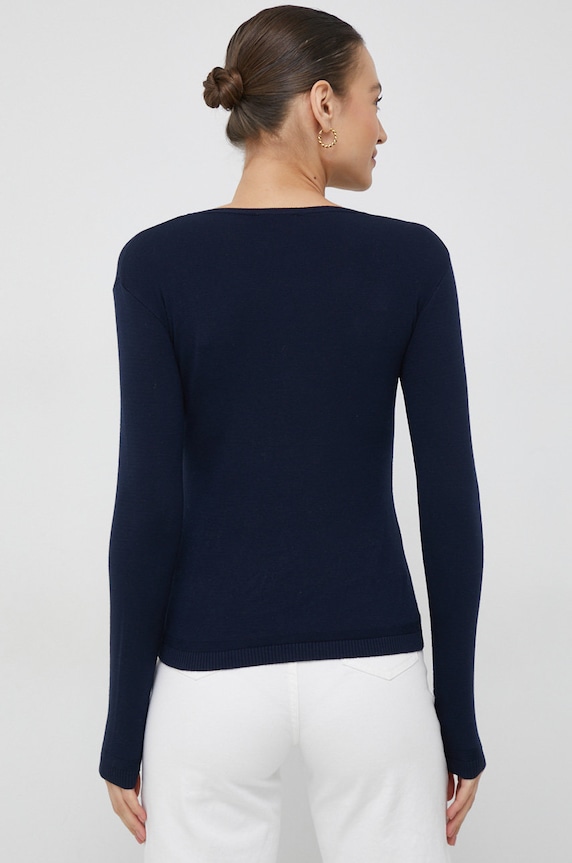 United Colors of Benetton sweter bawełniany 1091D1M08.016. granatowy