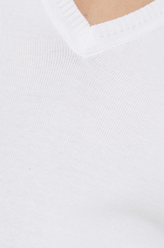 United Colors of Benetton pamut pulóver fehér 1091D4625.101