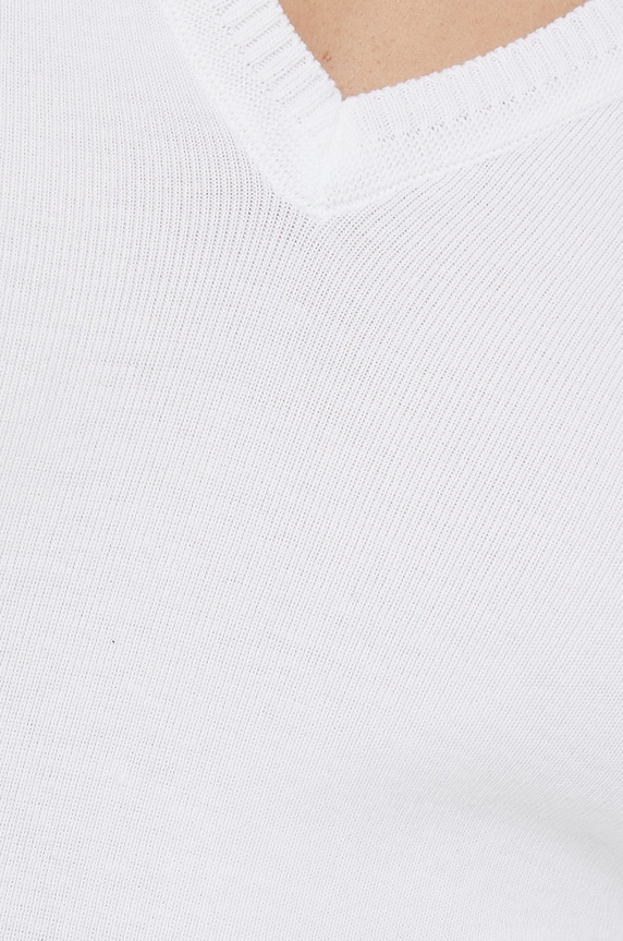 United Colors of Benetton pamut pulóver fehér 1091D4625.101