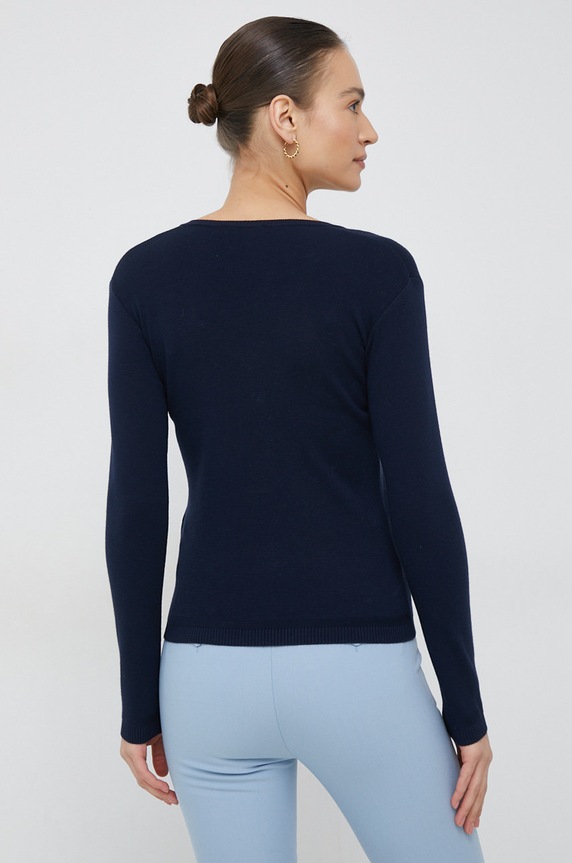 Oblečení Bavlněný svetr United Colors of Benetton 1091D4625.016 námořnická modř