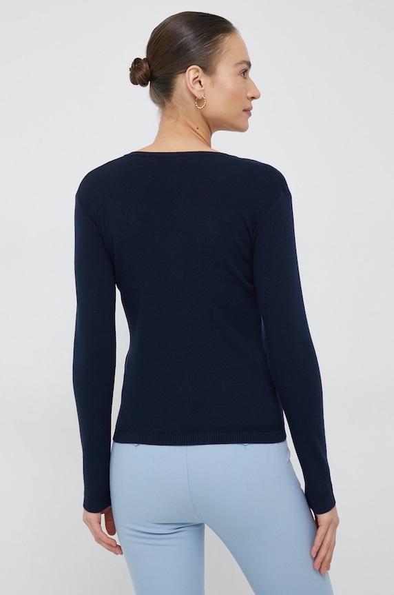 Oblečení Bavlněný svetr United Colors of Benetton 1091D4625.016 námořnická modř