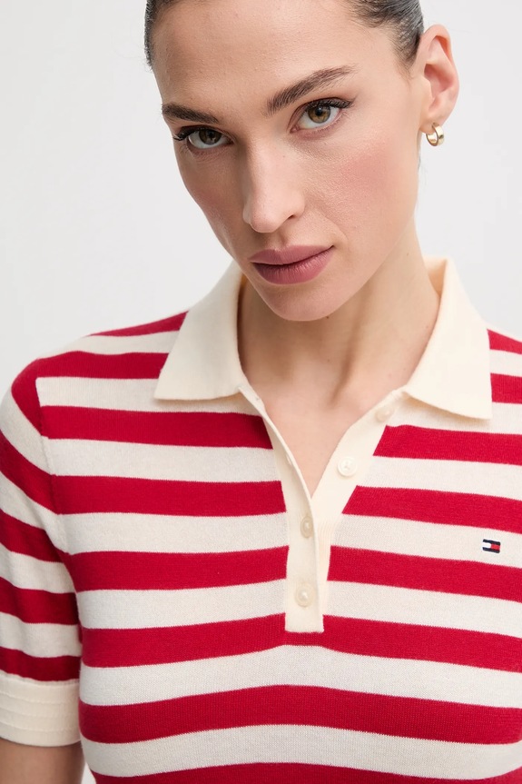Tommy Hilfiger poló piros WW0WW37937.PPYX