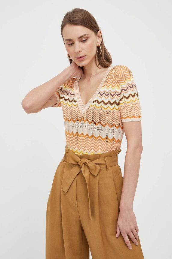 Morgan t-shirt slim arancione MILOVE.ORANGEADE