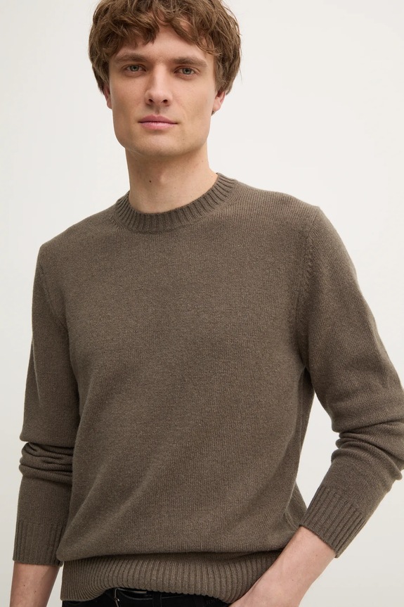 Samsoe Samsoe sweter wełniany SYLLI zielony M20500076