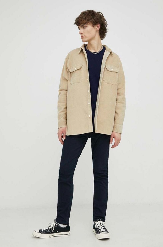 Volnen pulover Levi's A4320.0001 mornarsko modra AA00