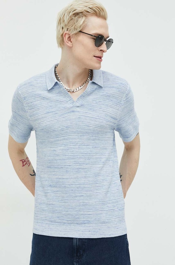 Abercrombie & Fitch pulóver mintás kék KI120.3027.210