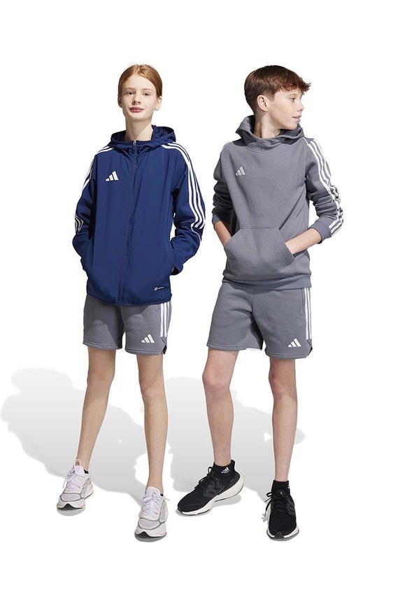adidas Performance gyerek rövidnadrág TIRO23L aplikációval szürke HZ3014