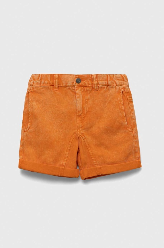 United Colors of Benetton szorty jeansowe dziecięce bawełna pomarańczowy 4I8BC9018.G.SEASONAL