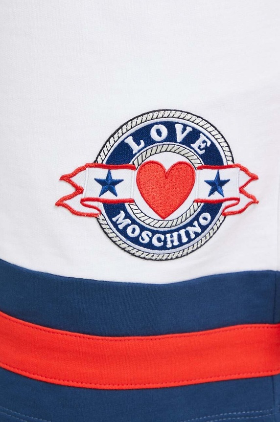 Pamučne kratke hlače Love Moschino bijela W.1.635.80.M.4417