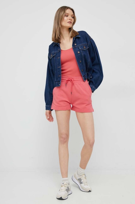 Bavlněné šortky Pepe Jeans Whitney PL801035.217 červená SS23