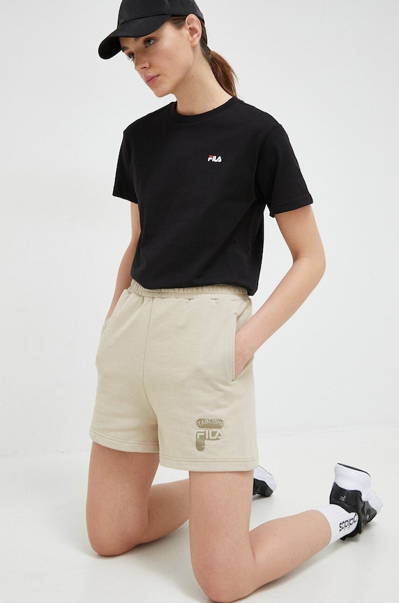 Fila pantaloni scurti din bumbac FAW0446 bej SS23
