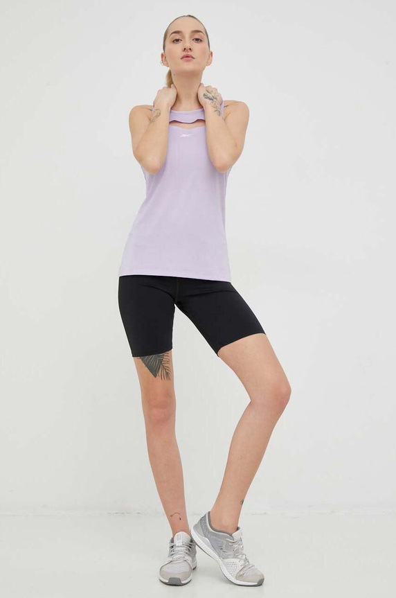 Reebok szorty treningowe HT4921 czarny SS23