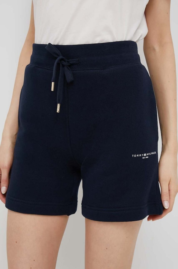 Σορτς Tommy Hilfiger ψηλή σκούρο μπλε WW0WW38348.PPYX