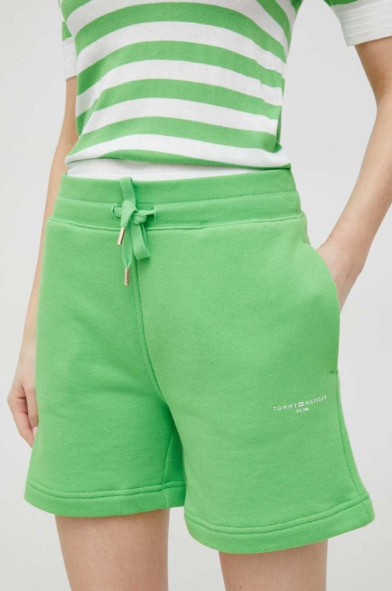Tommy Hilfiger pantaloni scurți tricotaj verde WW0WW38348.PPYX