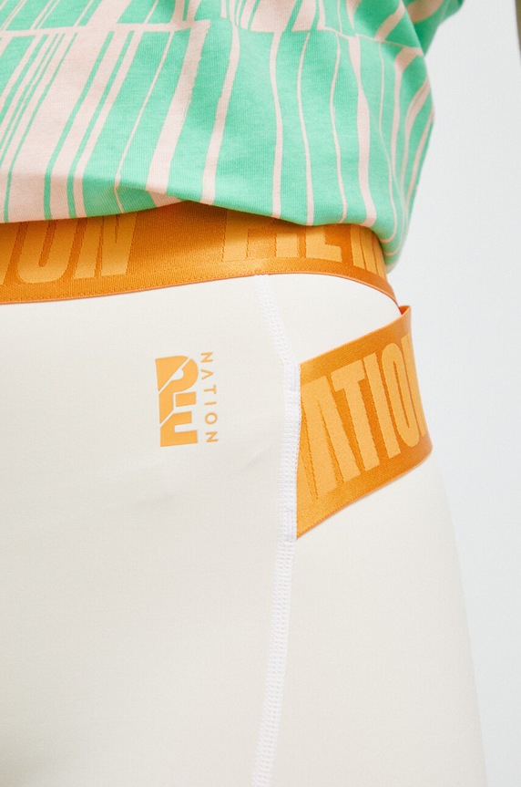 P.E Nation pantaloni scurți de antrenament Fairway bej 23PE1S142