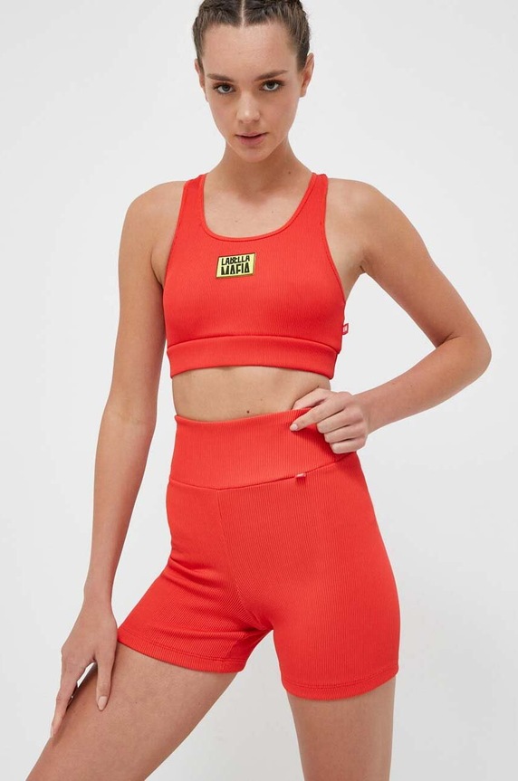 LaBellaMafia edzős rövidnadrág Flame elasztánnal piros LB.26844