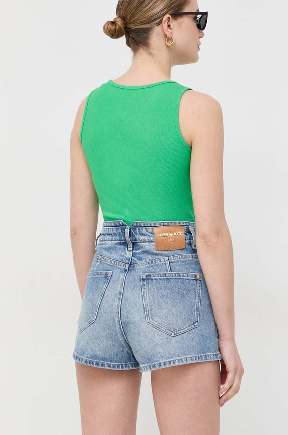 Odzież Miss Sixty szorty jeansowe bawełniane 6T1JJ4670000 niebieski