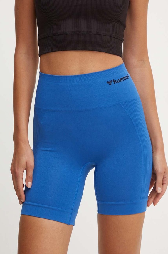 Hummel szorty sportowe damskie HmlTIF SEAMLESS SHORTS niebieski 214151