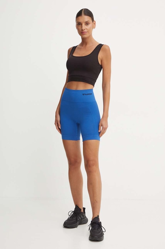 Hummel szorty sportowe damskie HmlTIF SEAMLESS SHORTS 214151 niebieski SS26