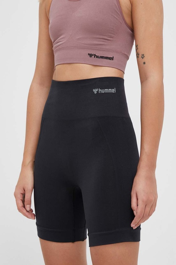 Hummel sportske kratke hlače za žene hmlTIF SEAMLESS SHORTS bez uzorka crna 214151