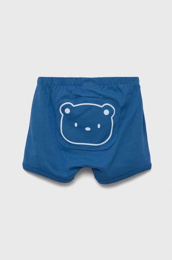 United Colors of Benetton baba pamut rövidnadrág dzsörzé kék 3MI5A9008.W.SEASONAL