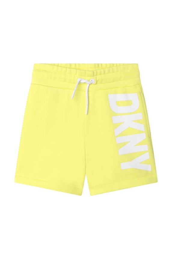 Dkny szorty dziecięce D34A91.128.149 żółty SS23