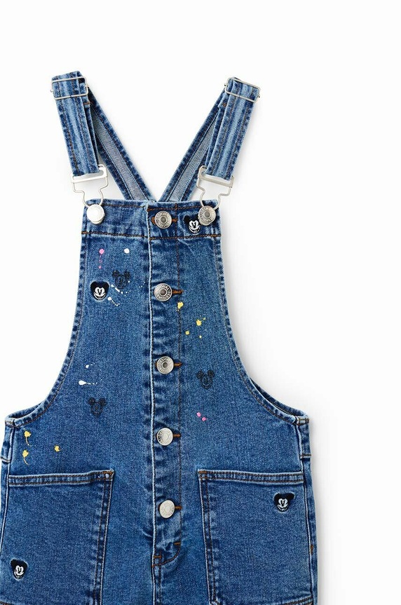 Dziewczynka Desigual ogrodniczki jeansowe dziecięce 23SGDD08 niebieski
