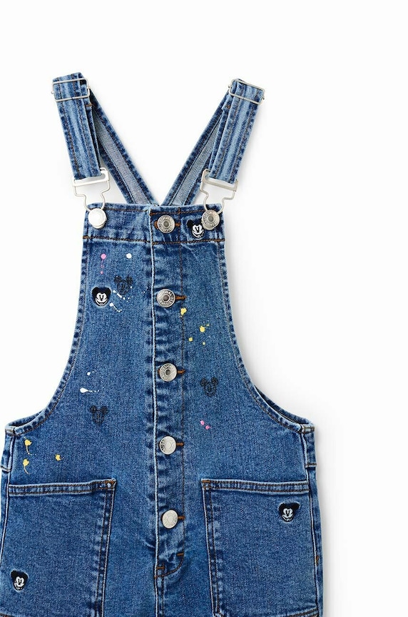 Dziewczynka Desigual ogrodniczki jeansowe dziecięce 23SGDD08 niebieski