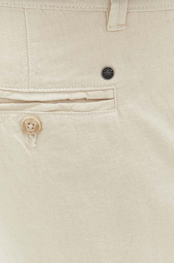 Solid pantaloni scurti din in bej 21106783.130401