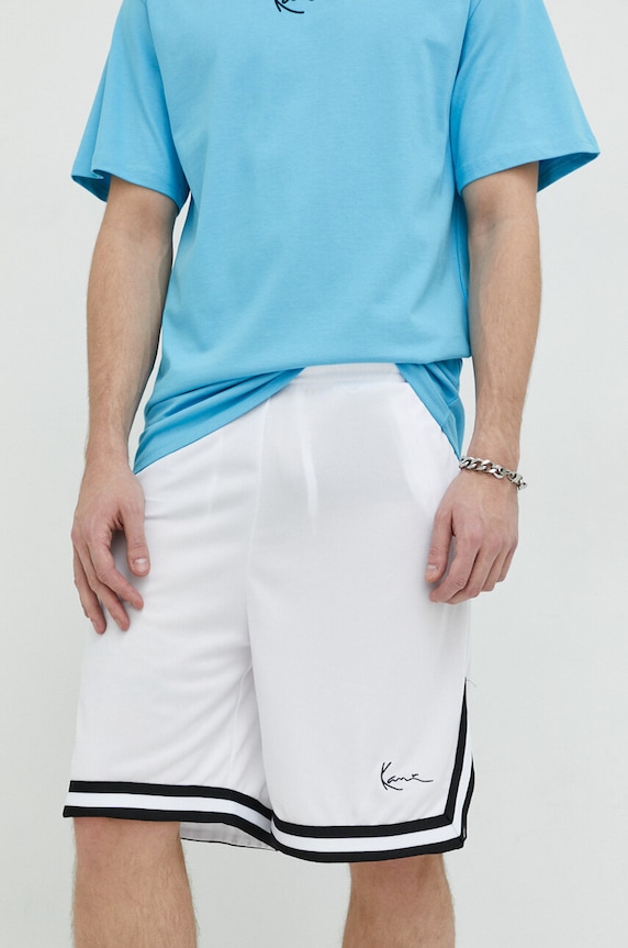 Karl Kani pantaloni scurti tricotaj alb 6014433