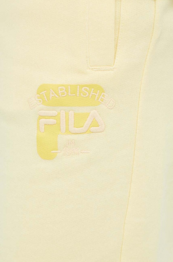 Fila szorty bawełniane żółty FAM0339