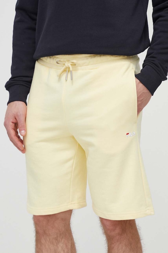 Fila szorty Blehen dzianina żółty FAM0344