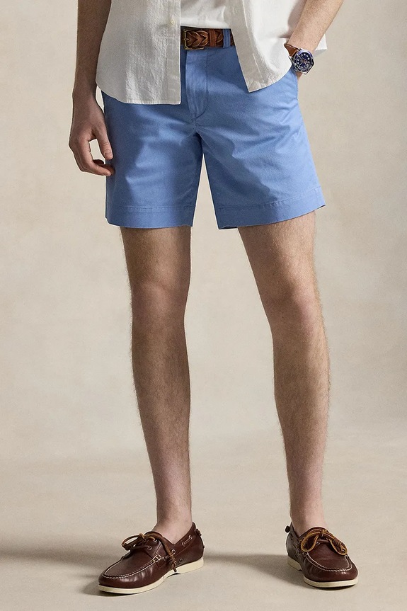 Polo Ralph Lauren chino kratke hlače moške bombažne z elastanom modra 710799213