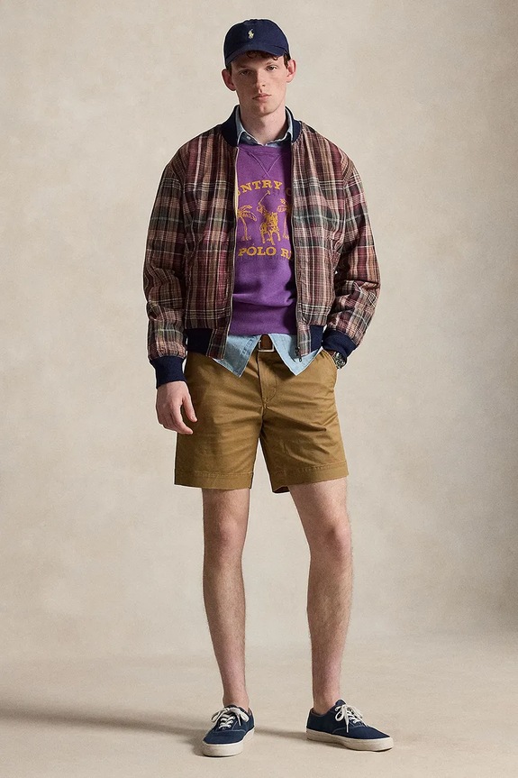 Îmbrăcăminte Polo Ralph Lauren pantaloni scurți chinos pentru bărbați, din bumbac cu elastan 710799213 verde