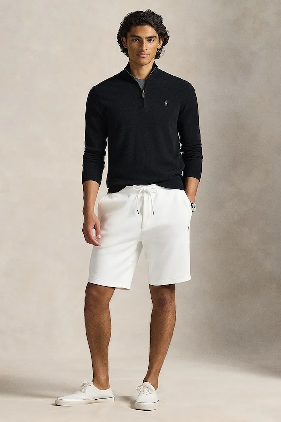 Odzież Polo Ralph Lauren szorty dresowe męskie 710881520 biały