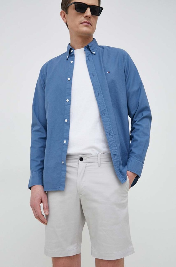 Tommy Hilfiger szorty z elastanem szary MW0MW23563.PPYX