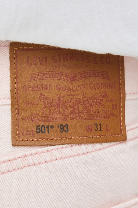 Levi's szorty jeansowe różowy 85221.0060