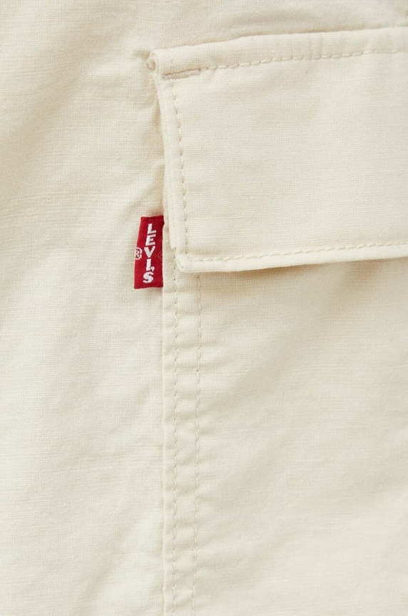 Šortky s příměsí lnu Levi's béžová A4680.0001