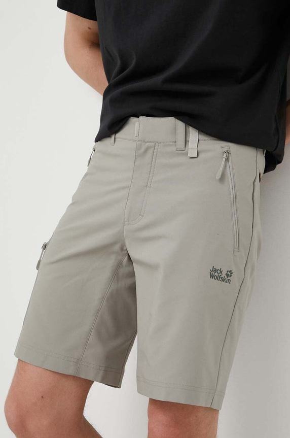 Jack Wolfskin pantaloncini da esterno Active Track tessuto verde 1503791