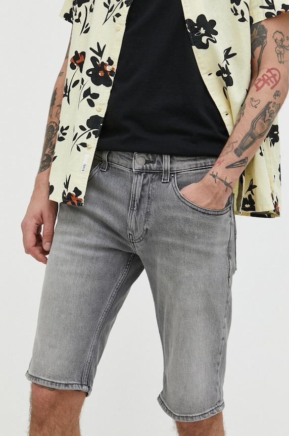 Tommy Jeans szorty jeansowe Ronnie z elastanem szary DM0DM16349.PPYX