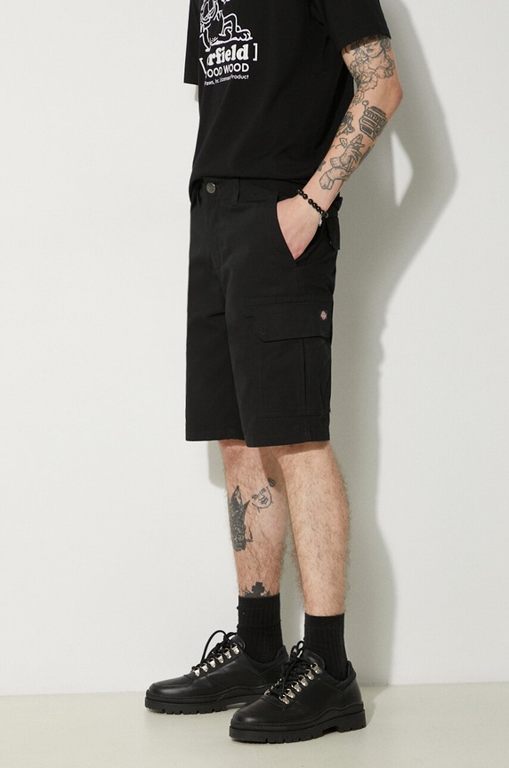 Βαμβακερό σορτσάκι Dickies Millerville μαύρο DK0A4XEDBLK1