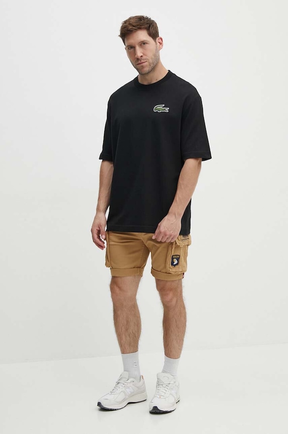 Alpha Industries pantaloni scurți cargo bărbătești din bumbac cu elastan 186209 bej SS26