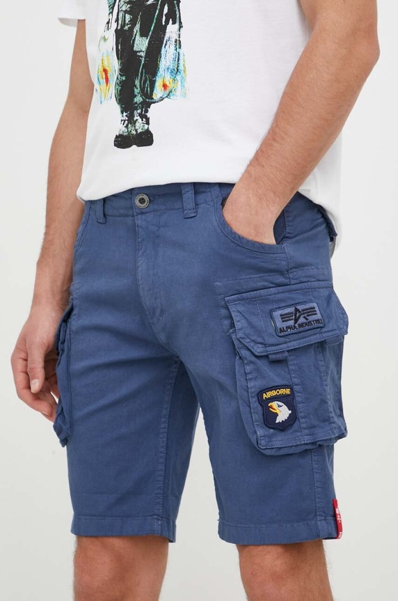Шорти Alpha Industries з еластаном блакитний 186209.435