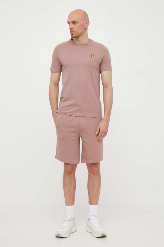 Βαμβακερό σορτσάκι Lyle & Scott βαμβάκι ροζ ML414VOG.W868