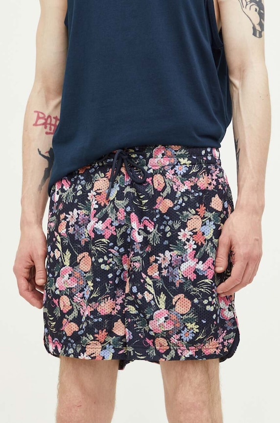 Kraťasy Abercrombie & Fitch x The Trevor Project pletenina černá KI128.3093.127