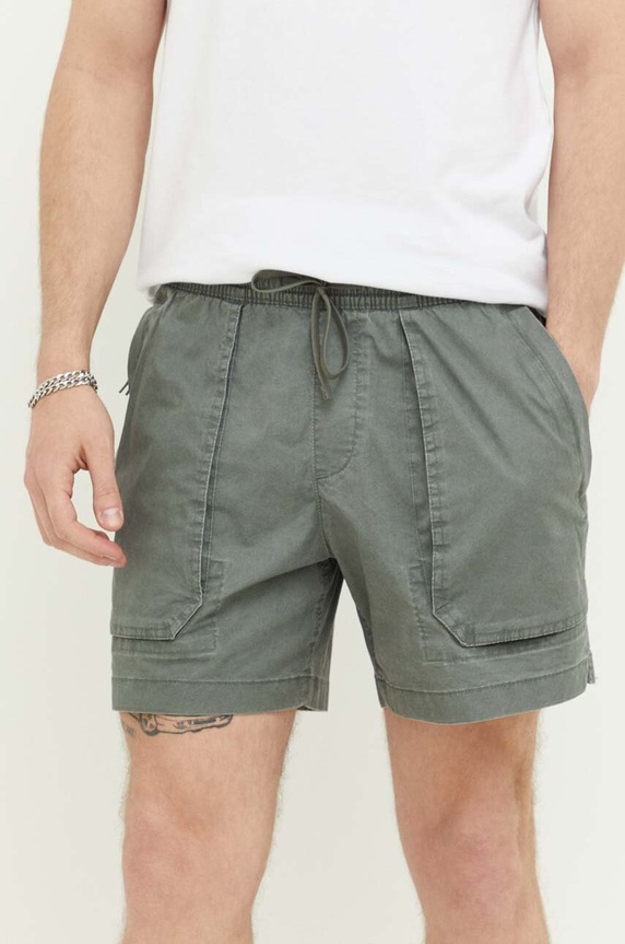 Kraťasy Abercrombie & Fitch látka zelená KI128.3178.330