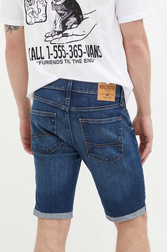 Ρούχα Τζιν σορτς Hollister Co. KI328.3051.277 σκούρο μπλε