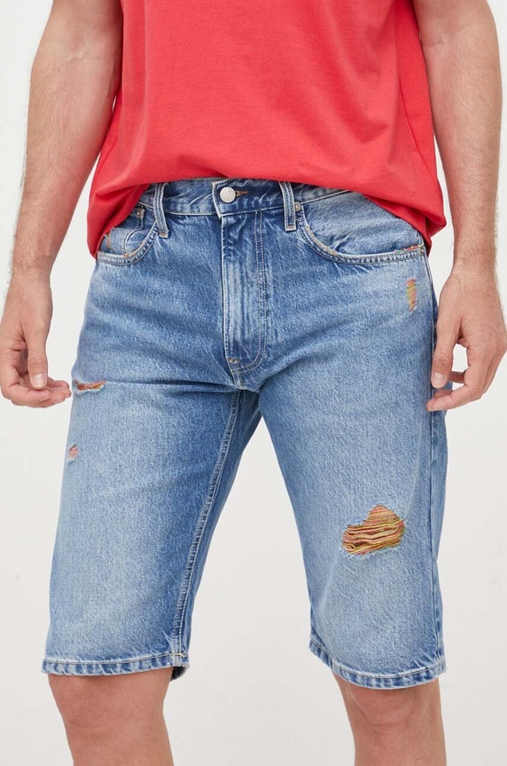 Pepe Jeans farmer rövidnadrág mintás kék PM801021.000