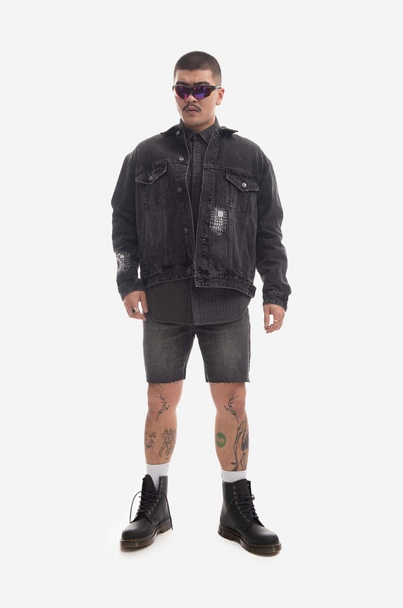 KSUBI denim shorts MPS23WA001 black SS23