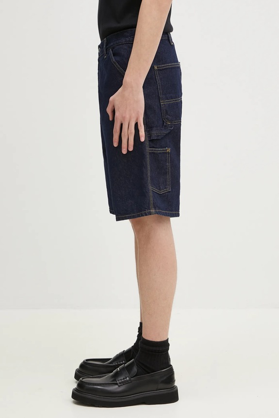 Carhartt WIP pantaloncini di jeans Single Knee Short I032026.102 blu navy SS25